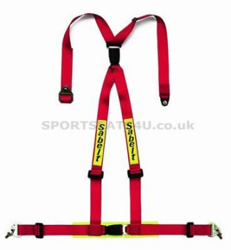 Sabelt - Clubman (Ony Adjuster) 4 Point Harness Belt Sabelt - Clubman (Ony Adjuster) 4 Point Harness Belt