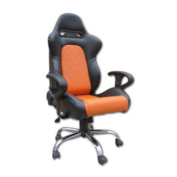 FK Automotive - Detroit Black/Orange Racing Office Chair