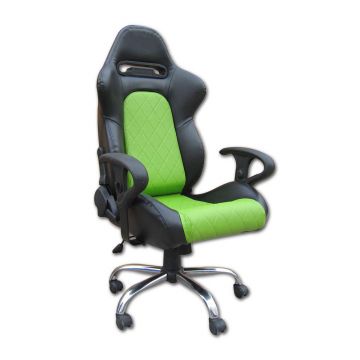 FK Automotive - Detroit Black/Green Racing Office Chair