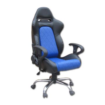 FK Automotive - Detroit Black/Blue Racing Office Chair
