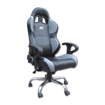 FK Automotive - Phoenix Black/Grey Racing Office Chair