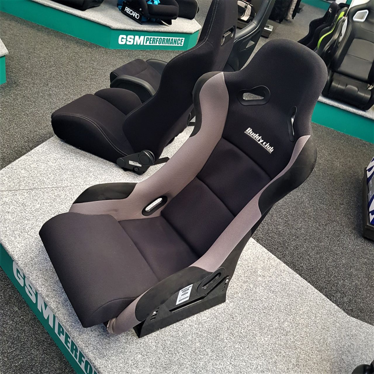 Buddy Club Racing Spec Black/Grey Bucket Seat GSM Sport Seats