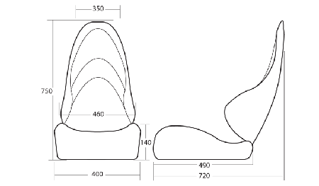 Cobra Roadster 7 Motorsport seat dimensions