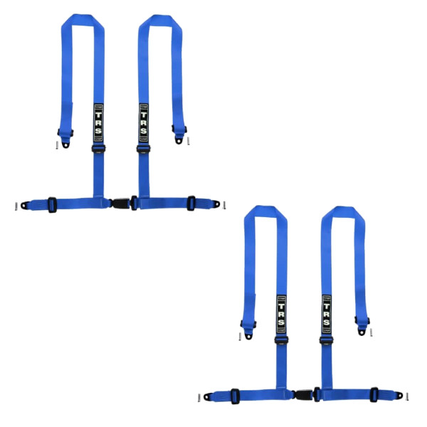 2 TRS Clubman Bolt In 4 Point Blue Harness Belts