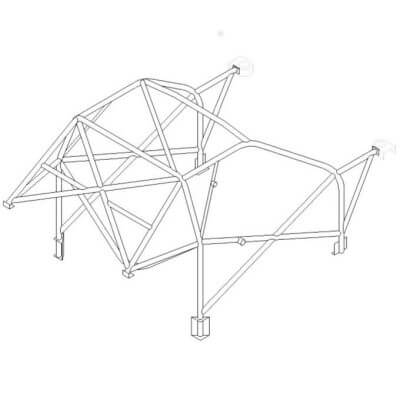 Custom Cages Mitsubishi Lancer EVO 3 T45 Multipoint Roll Cage