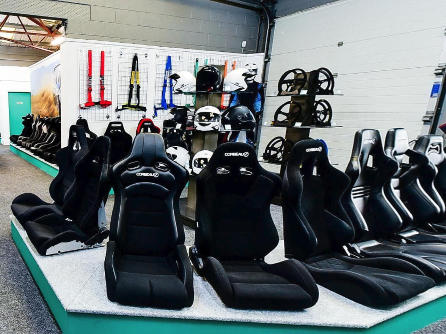 Corbeau reclining sport seats on display in store