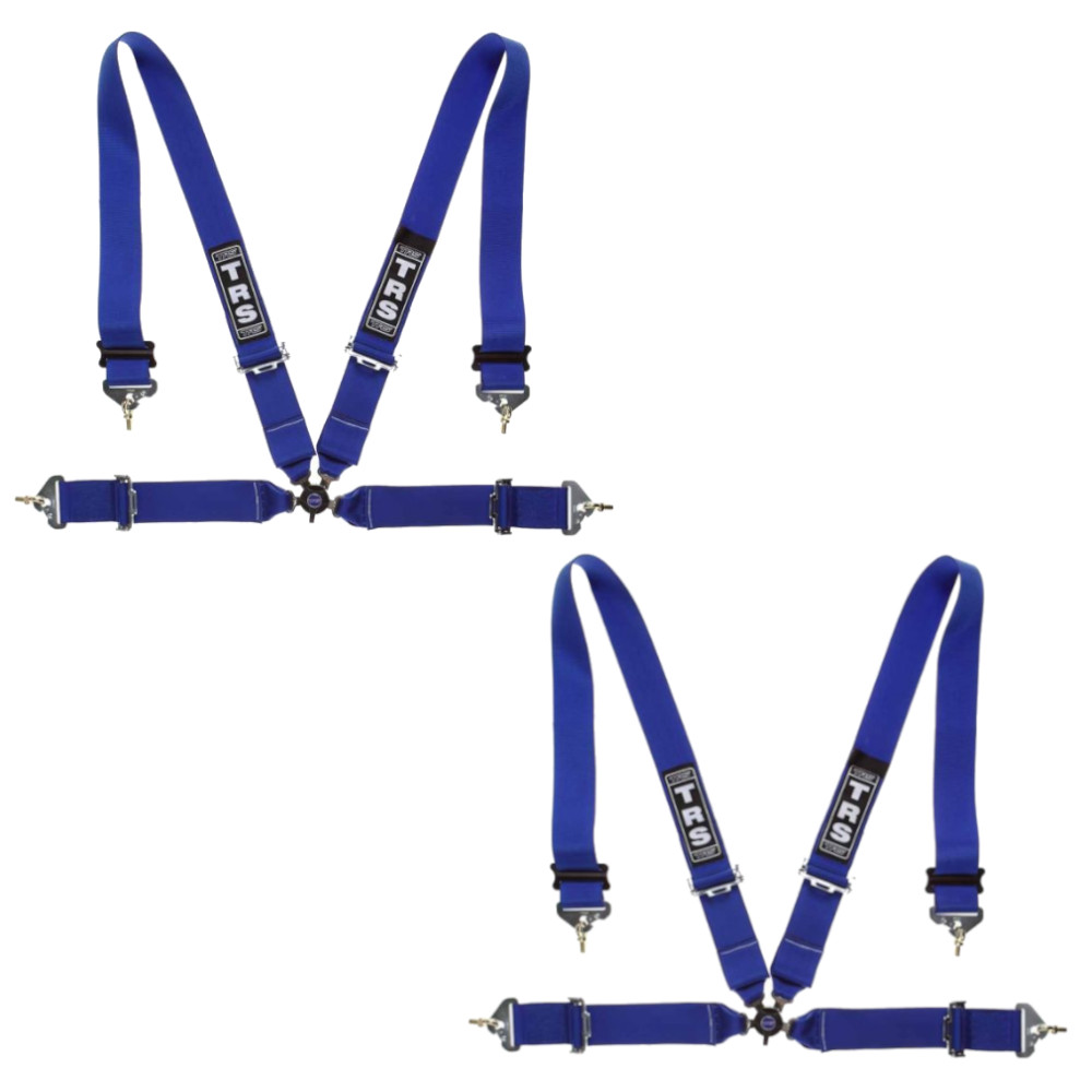 2 TRS Magnum 4 Point Blue FIA Harness Belts