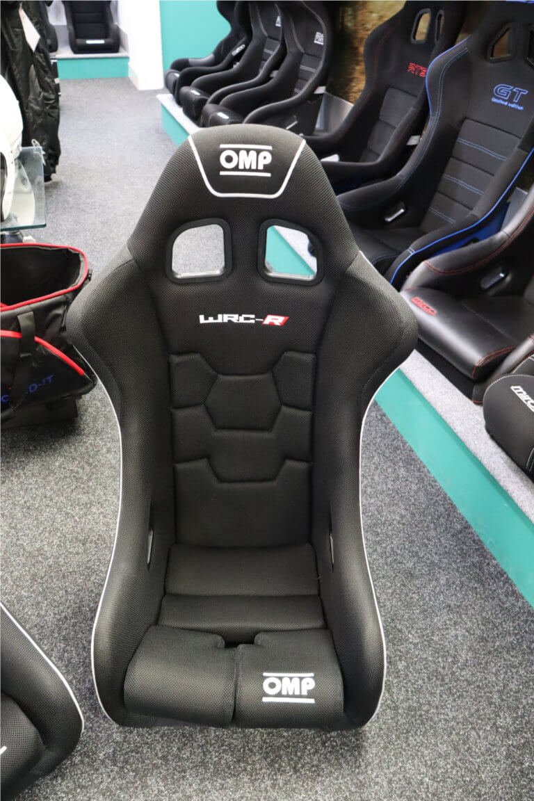 OMP WRC-R standard fibreglass bucket seat, front view