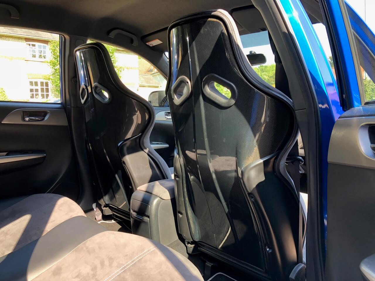 Subaru Impreza with Planted Technology seat bases Carbon – GSM Performance
