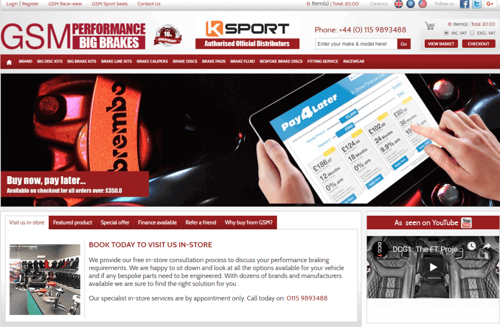 The Big Brakes 4U website