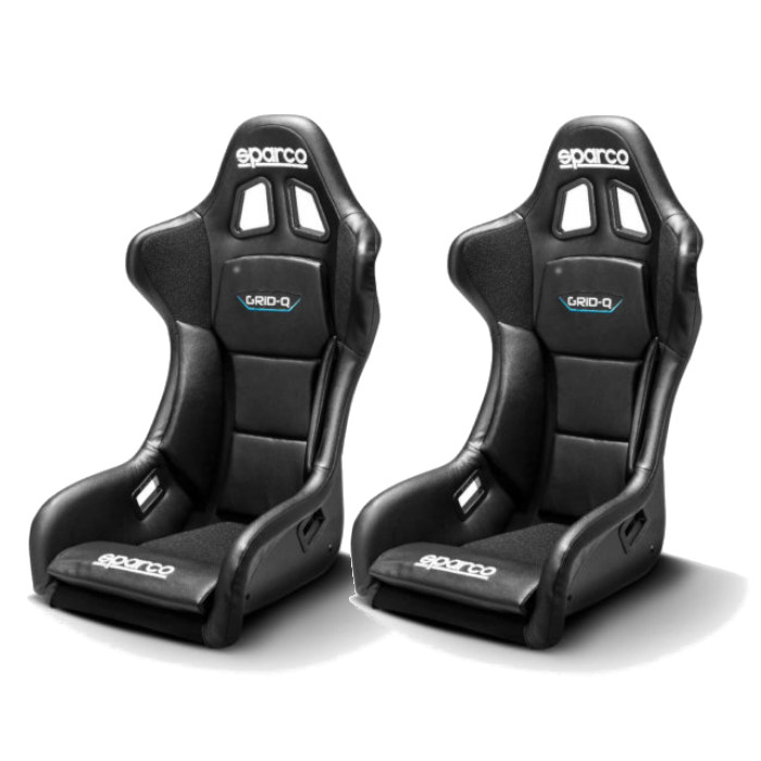2 Sparco Grid Q Sky FIA Motorsport Bucket Seats