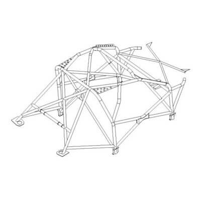 Custom Cages Mitsubishi Lancer EVO 7+8+9 International Multipoint T45 Roll Cage