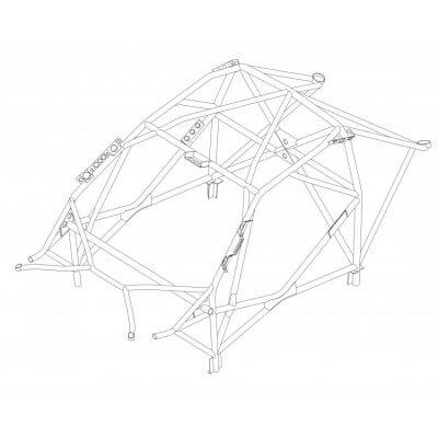 Custom Cages Mitsubishi Lancer EVO X - International Multipoint T45 Roll Cage