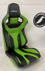Corbeau-RRS-Elite-Black-green-vinyl-with-Diamond-Stitch-GSM-Performance