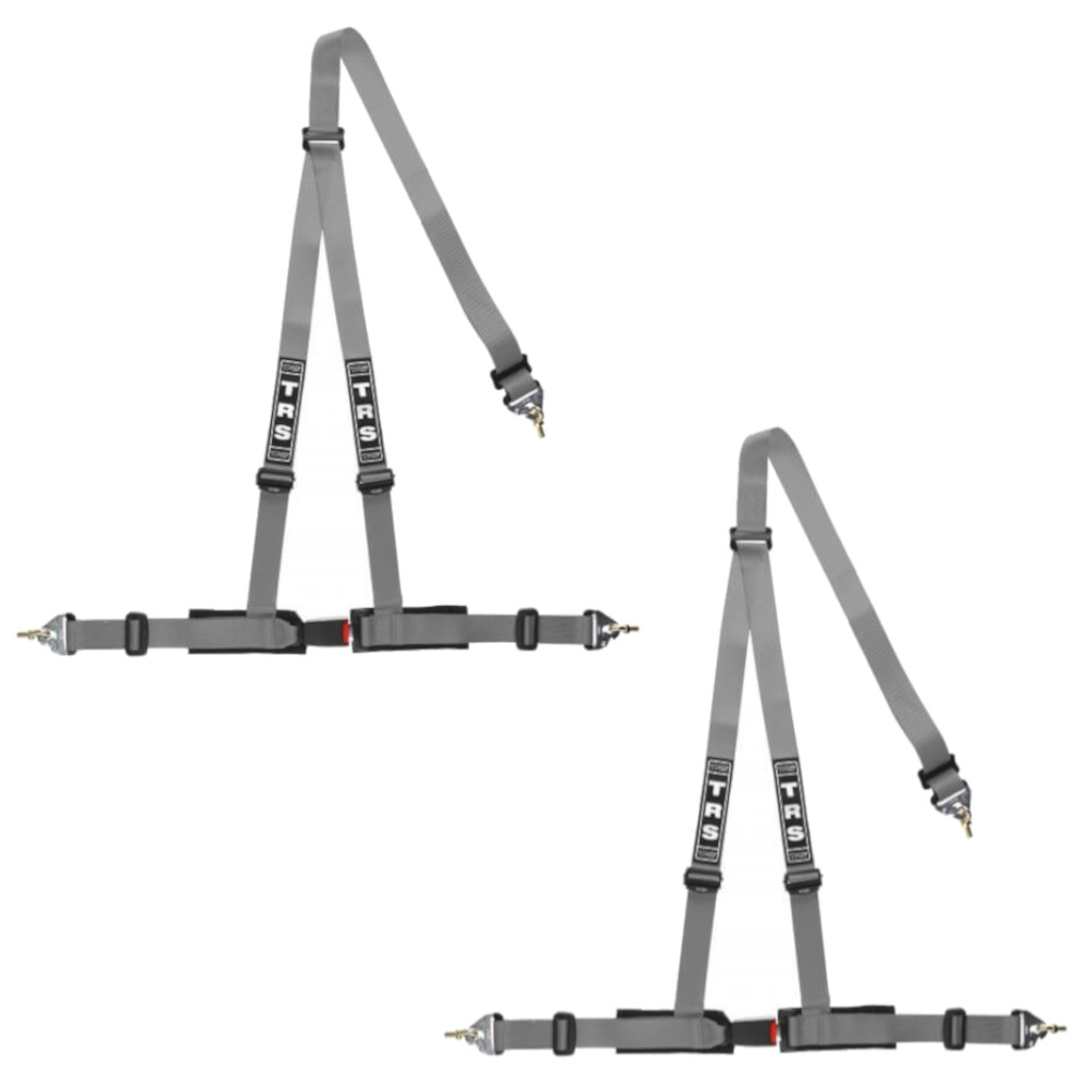 2 TRS Clubman 3 Point Clip In Silver Harness Belts