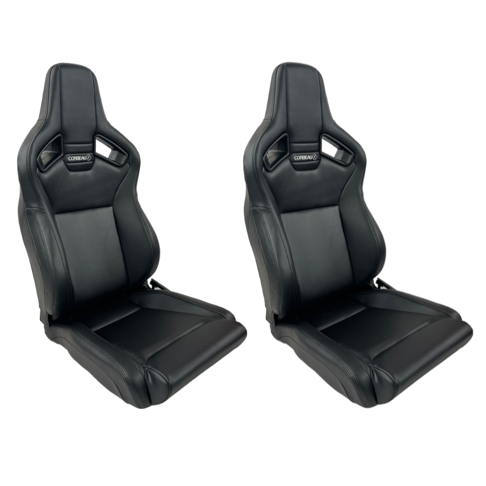 2 Corbeau VLS Low Base Vinyl Reclining Sport Seats