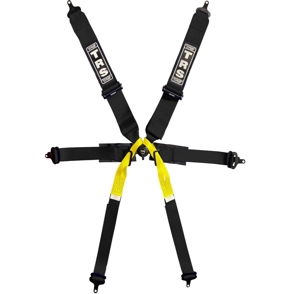 Pro 6 Point Superlite Single Seater Harness-Black-Edited-GSM Performance