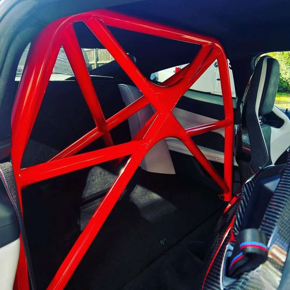 BMW G82 M4 Bolt In Half Roll Cage fitted view