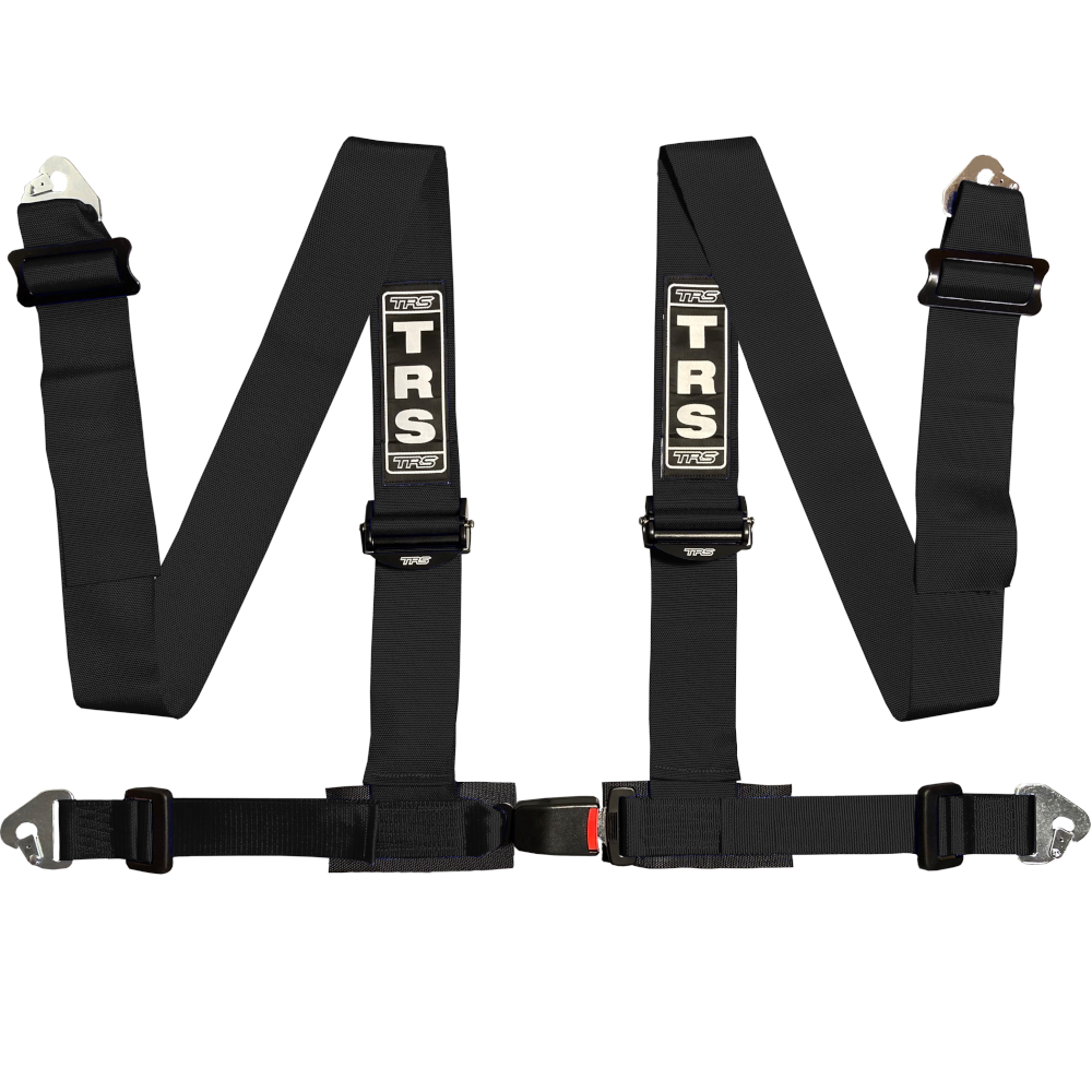 TRS Clubman 75mm Shoulder Clip In 4 Point Superlite Harness Belt-Black-Edited-GSM Performance