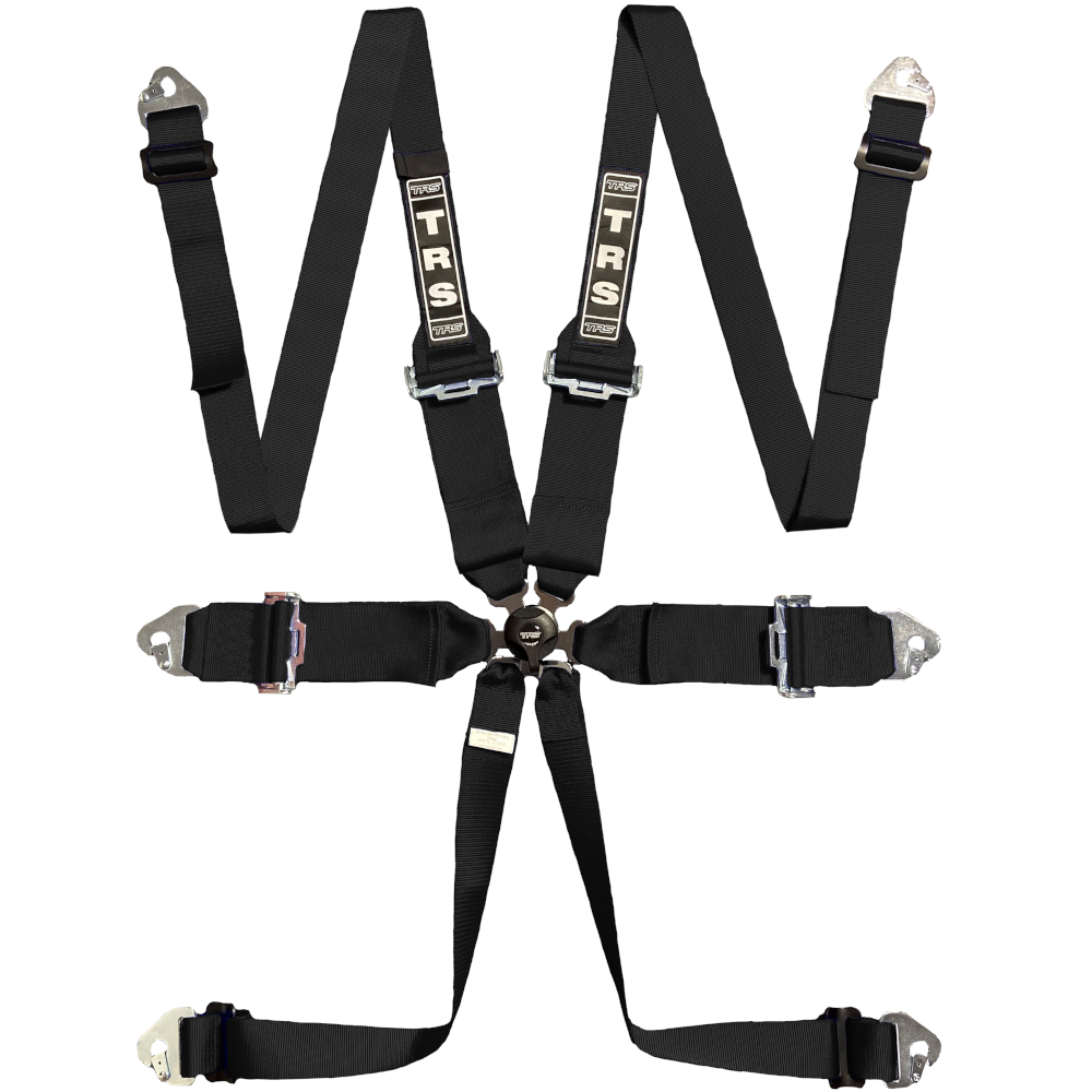 TRS Magnum 6 Point FIA HANS Harness Belt-Black-Edited-GSM Performance