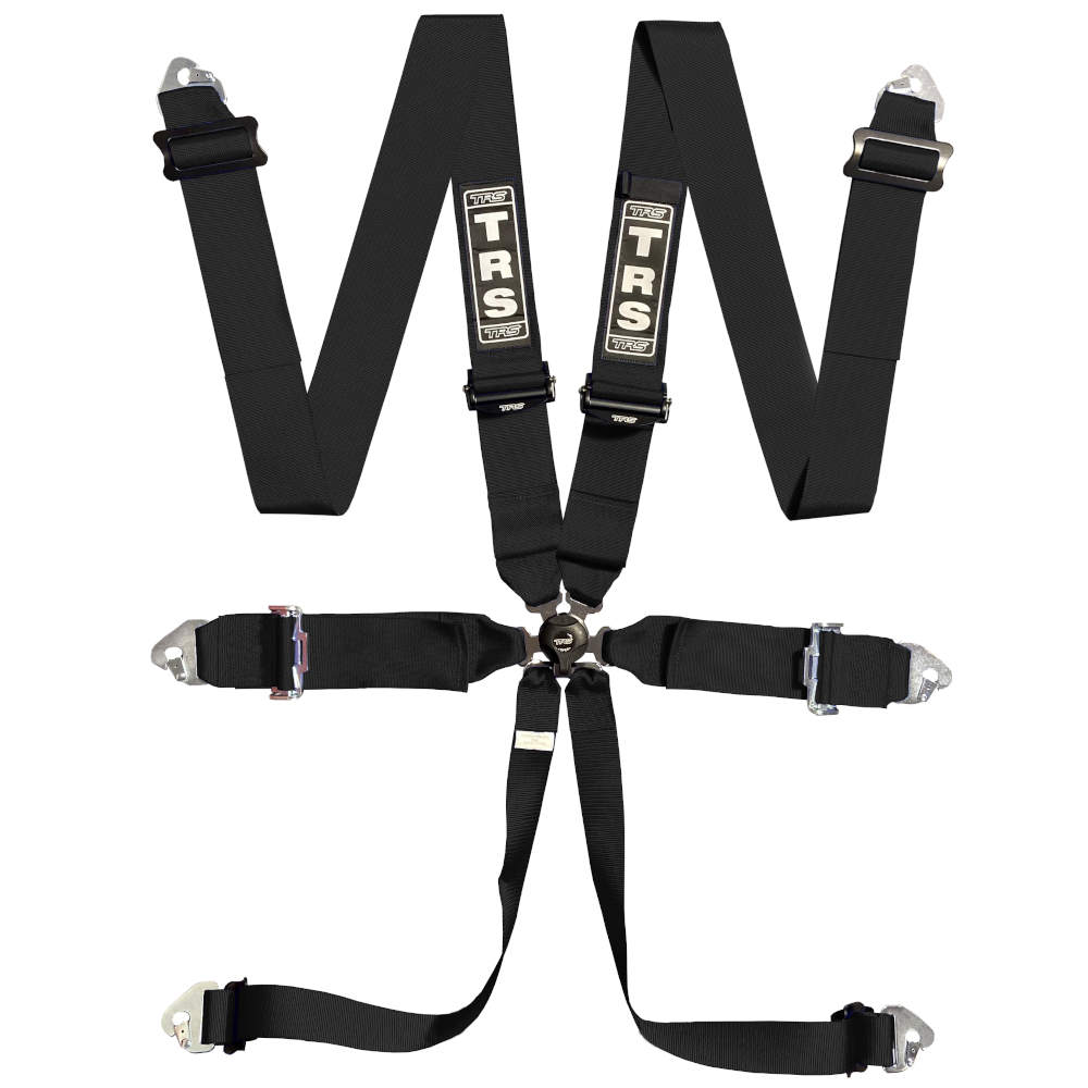 TRS Magnum 6 Point Superlite FIA Harness Belt-Black-Edited-GSM Performance