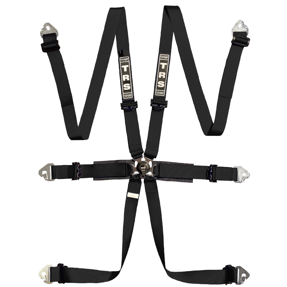 TRS Pro International 6 Point HANS Only FIA Harness Belt-Black-Edited-GSM Performance