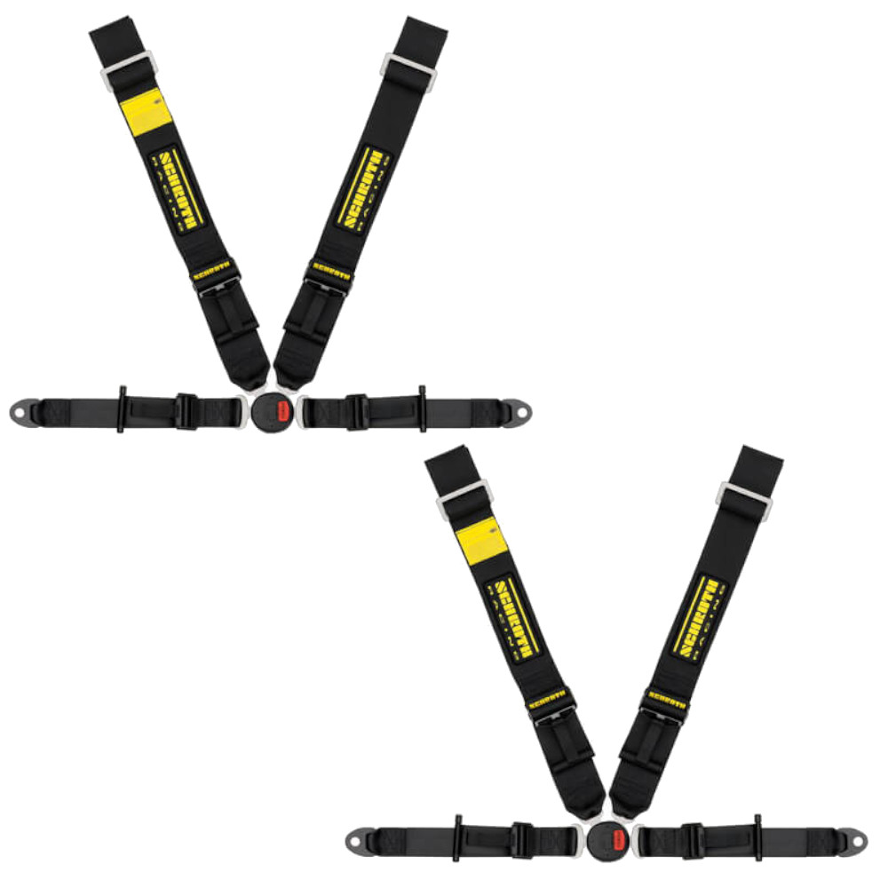 2 Schroth Profi II-FE ASM 4 point FIA Black Harness Belt