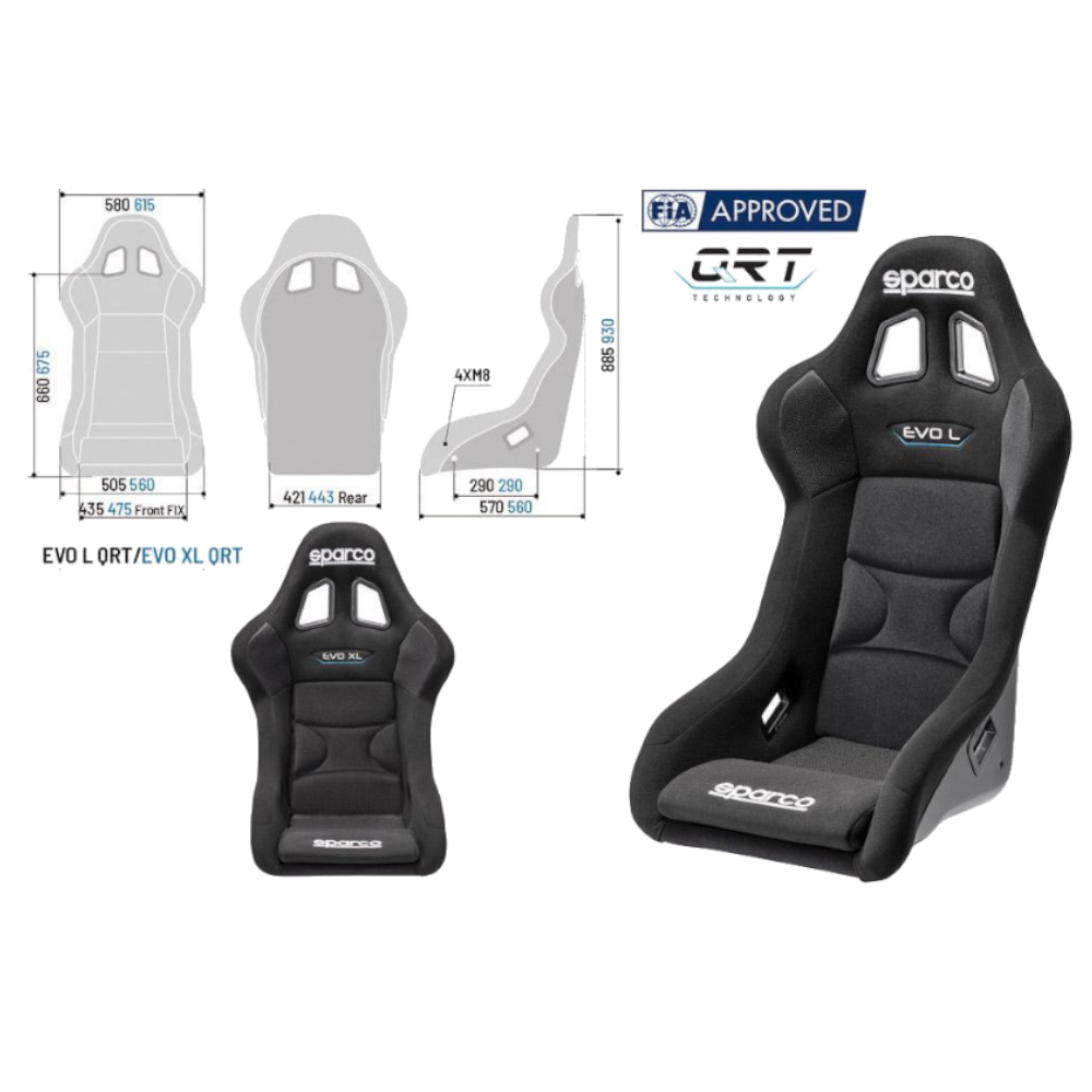 Sparco Evo L QRT Size Guide-S008013RNR-GSM Performance
