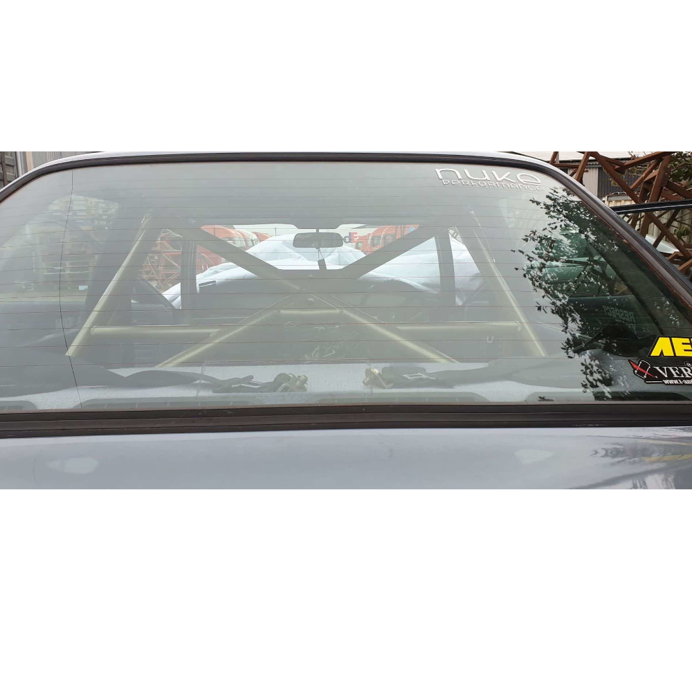 JP BMW E30 Bolt In Half Cage fitted view