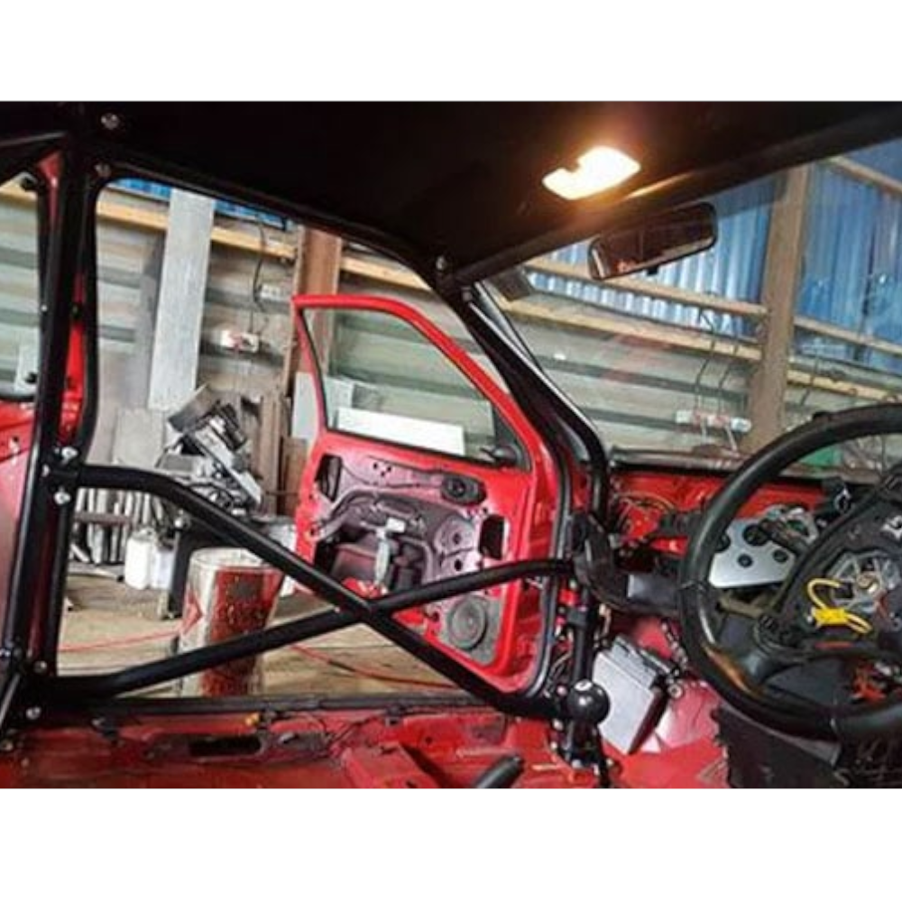 JP Ford Fiesta MK5 Bolt In Multipoint Competition Roll Cage fitted view