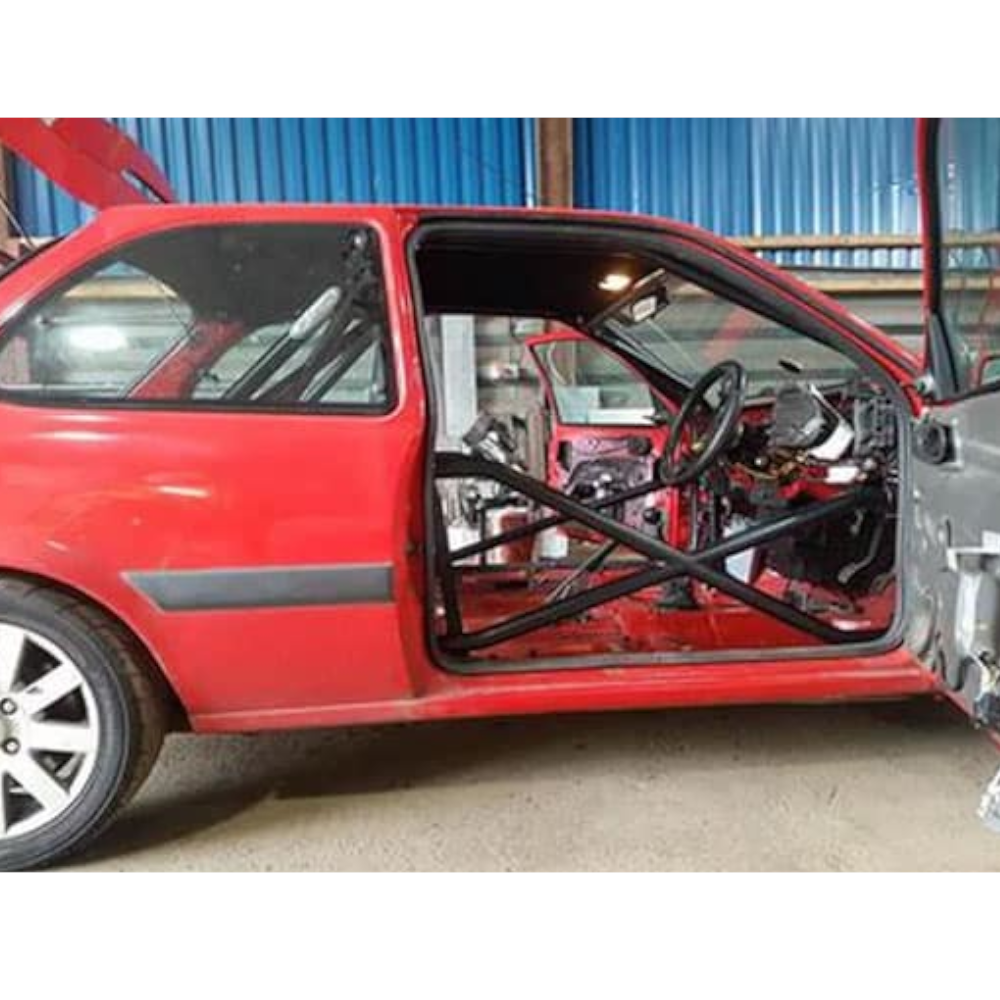 JP Ford Fiesta MK5 Bolt In Multipoint Competition Roll Cage fitted view