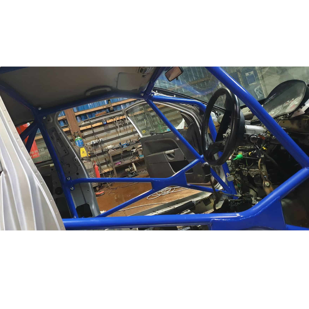 JP Ford Fiesta MK6 ST150 Multipoint Competition Roll Cage fitted view