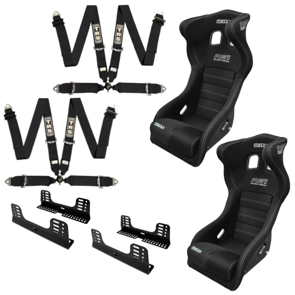 Mirco RS1 3D FIA Bucket Seat And Harness Motorsport Bundle