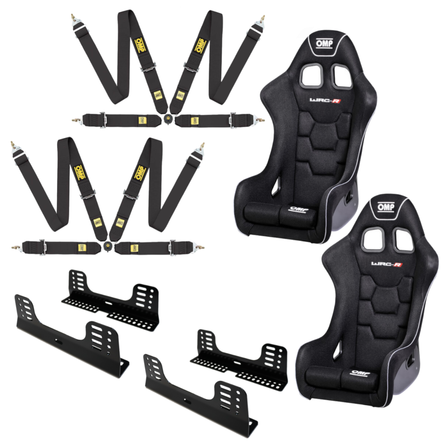 OMP WRC-R FIA Bucket Seat And Harness Motorsport Bundle