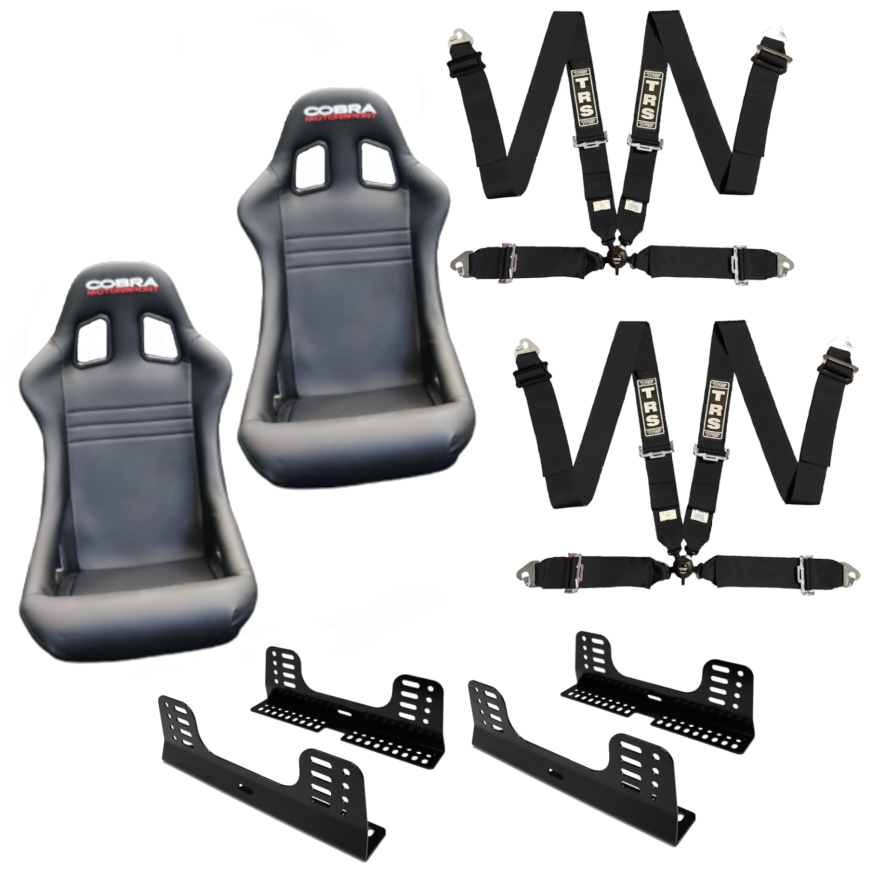 Cobra Monaco 2022 Vinyl Bucket Seat And Harness Motorsport Bundle