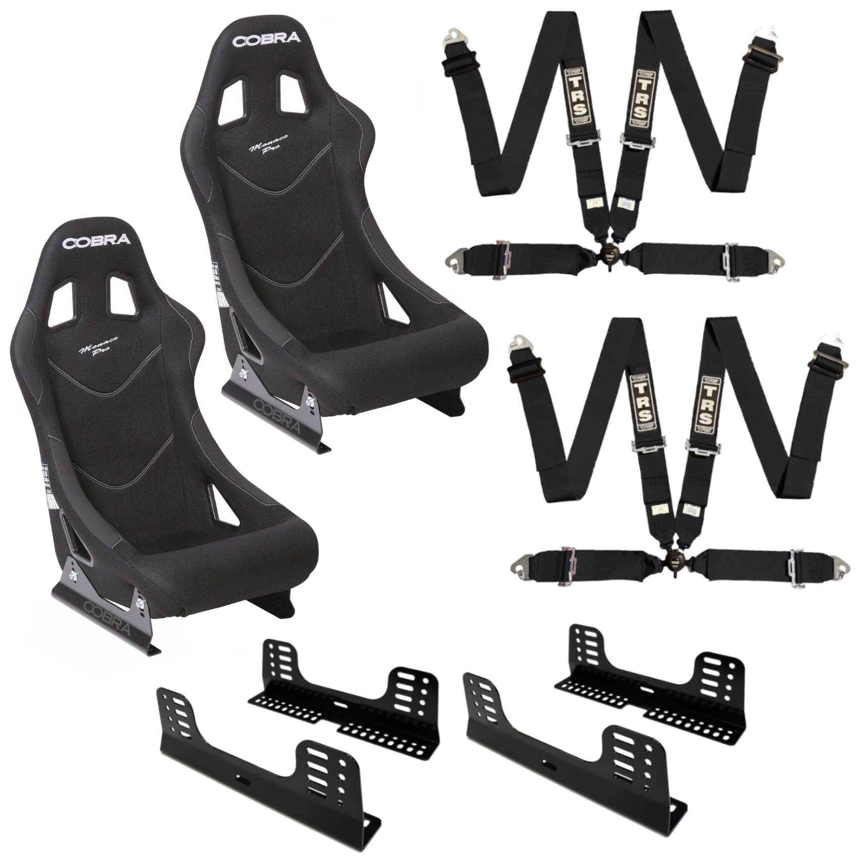 Cobra Monaco Pro FIA Bucket Seat And Harness Motorsport Bundle