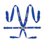 2 Sparco Competition H-3 6 Point Blue Harnesses