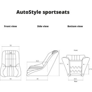 Auto Style Type Classic Vinyl Bucket Seat – SS 50L – GSM Performance 8