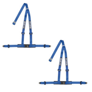 2 Sparco 3 Point Bolt In Club H-3 Blue Harnesses