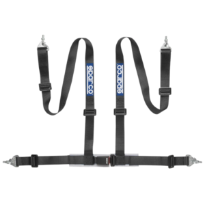 Sparco 4 Point Clip In Safety Harness Black-04604BM1-GSM Performance