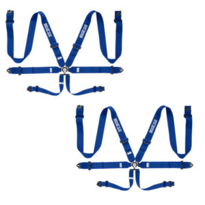 2 Sparco 6 Point Club Racer Blue Harnesses