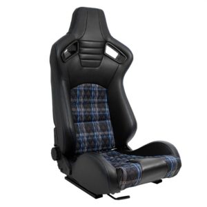 Auto Style GT Blue Tartan Reclining Seat