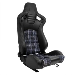 Auto Style GT Grey Tartan Reclining Seat
