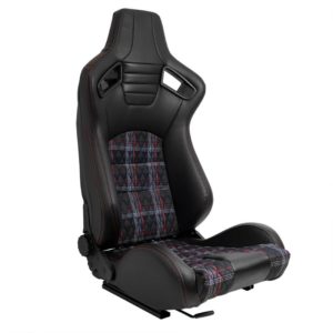 Auto Style GT Red Tartan Reclining Seat – SS 85R – GSM Performance
