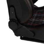 Auto Style GT Red Tartan Reclining Seat