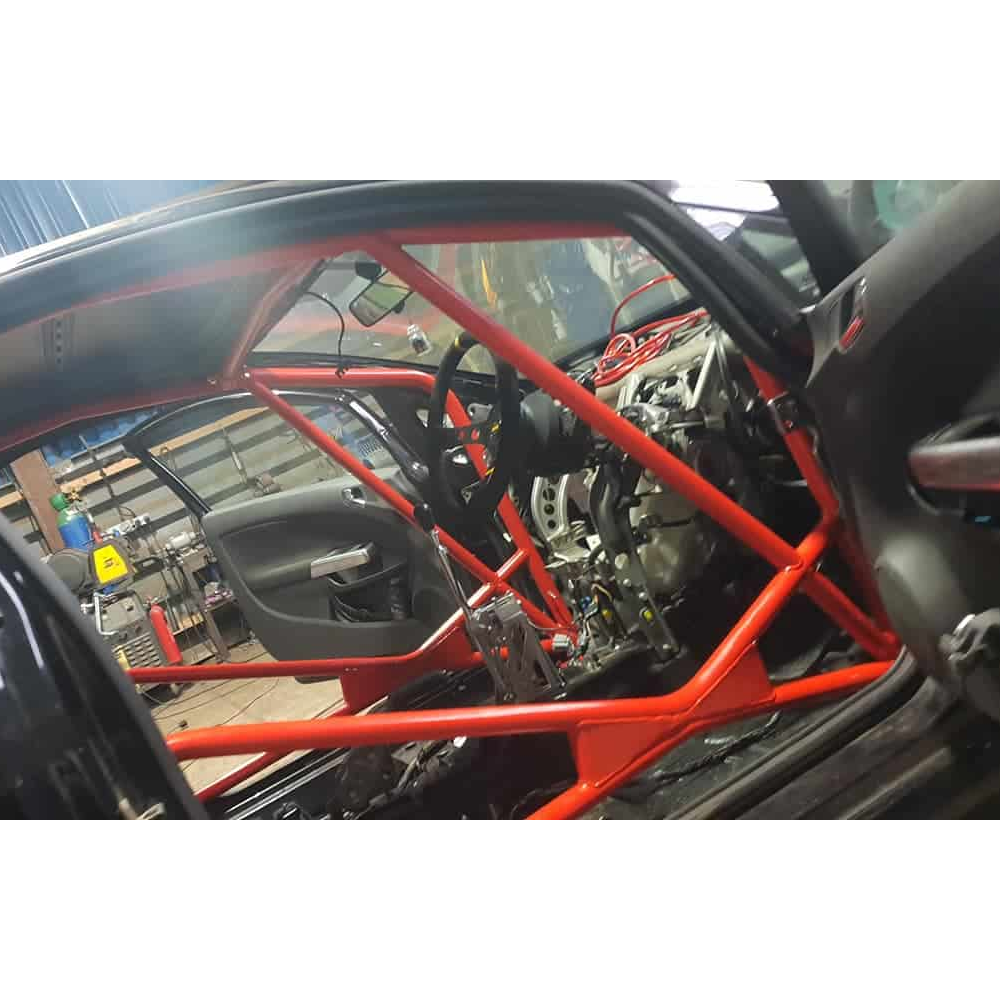 JP Vauxhall Corsa D/E VXR Bolt In Multipoint Competition Roll Cage fitted view