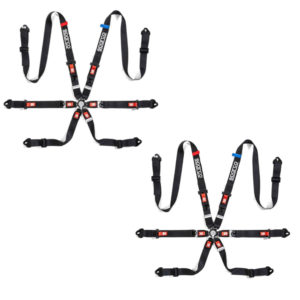 2 Sparco Competition H-2 PU 6 Point FHR Harnesses