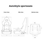 Auto Style Type BS2 Sports Reclining Seat Dimesions – SS 42 – GSM Performance