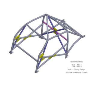 Custom Cages Ford Mustang Notchback International T45 Roll Cage Kit