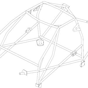 Custom Cages Subaru Legacy First Generation B Factory Style T45 Roll Cage